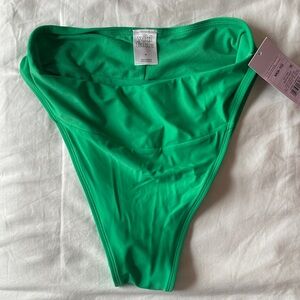 Women’s High Waist Cheeky Bikini Bottom Green